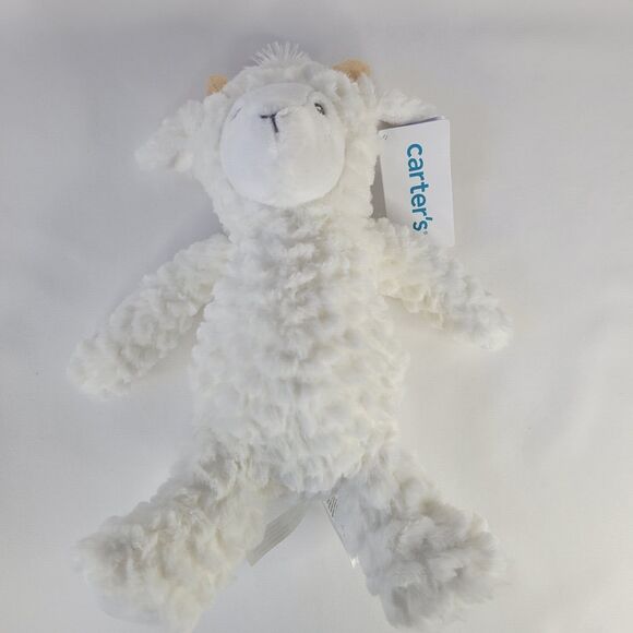2020 Carters White Billy Goat Plush Baby Toy Stuffed Farm Animal Lovey 67996 NWT - Picture 4 of 13
